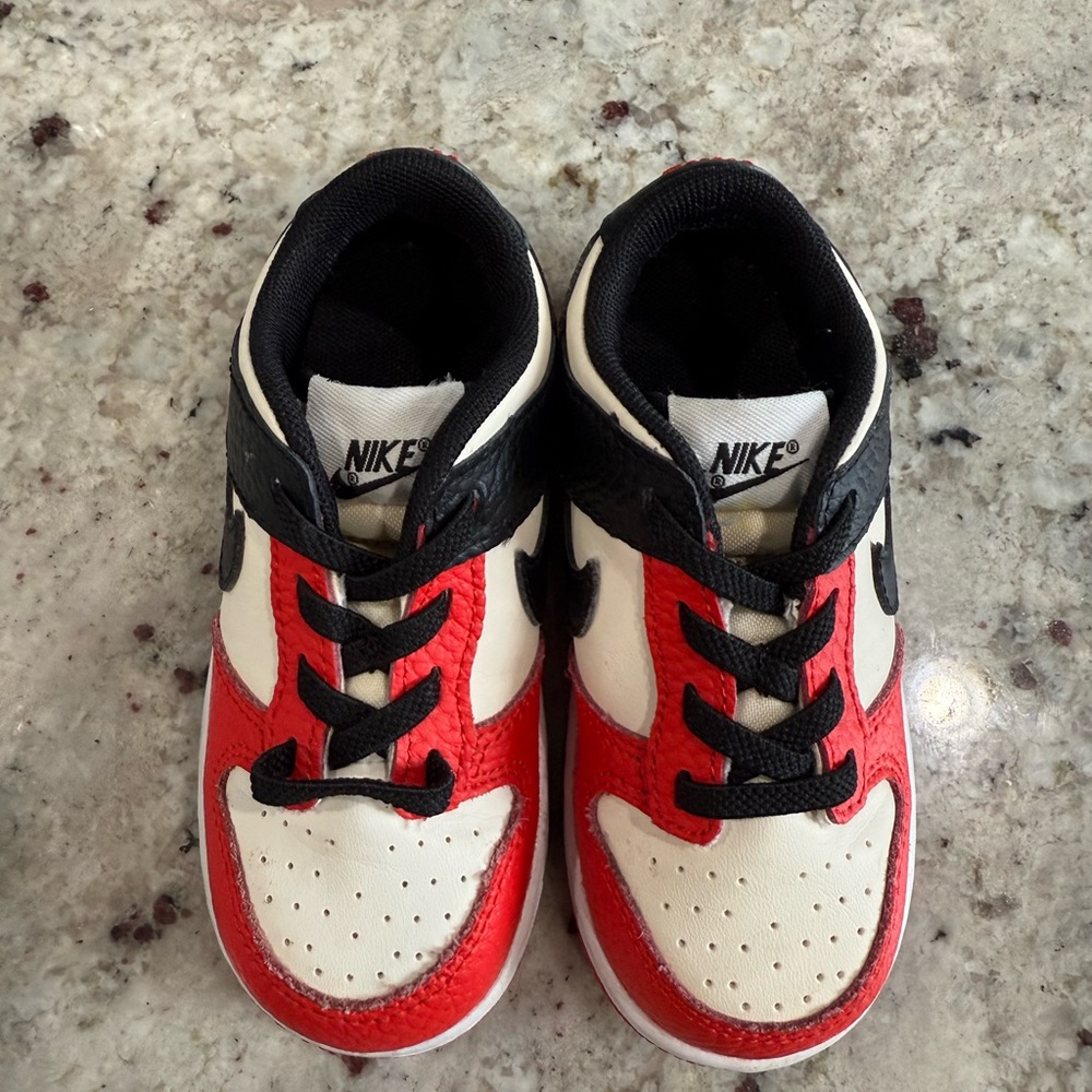 Nike Kids Red and White Sneakers